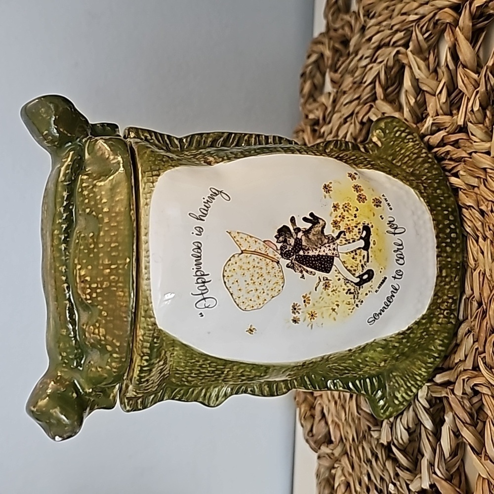 HOLLY HOBBIE Vintage Canister 1970s 'Happiness is Having Someone to Care for"